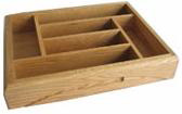 fixed divider walnut storage tray